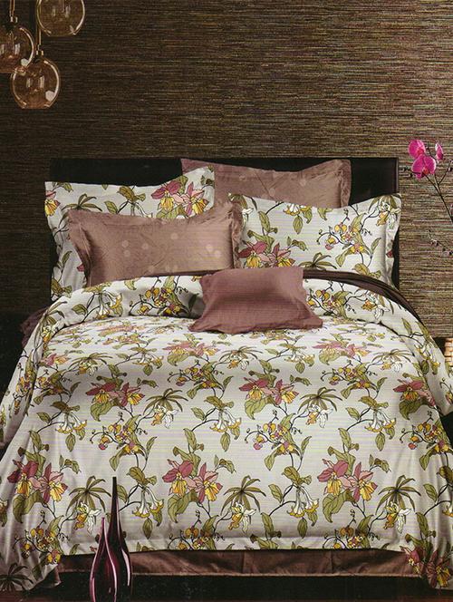 cotton king size double bed sheet with 2 pillow covers - 14887078 - Very Small Image - 1