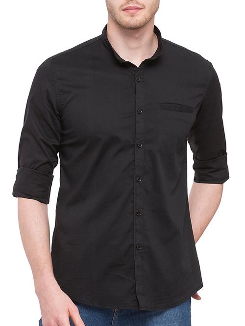 black cotton casual shirt - 14887457 - Very Small Image - 1