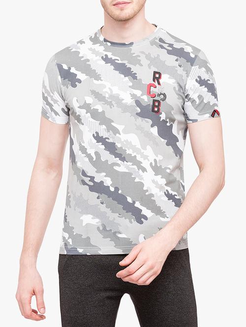 grey cotton all over print tshirt - 14888240 - Very Small Image - 1