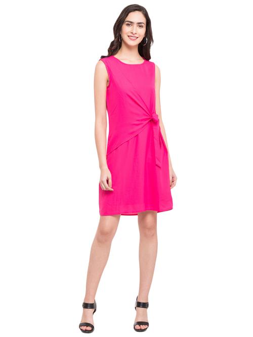 pink solid a-line dress - 14889321 - Very Small Image - 1