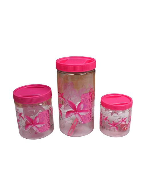 plastic container set of 3 with spoon - 14892340 - Very Small Image - 1