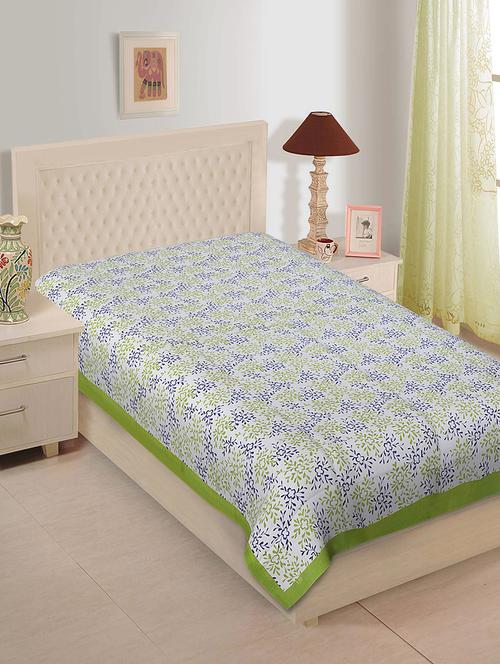 ethnic print cotton single bedsheet - 14893393 - Very Small Image - 1