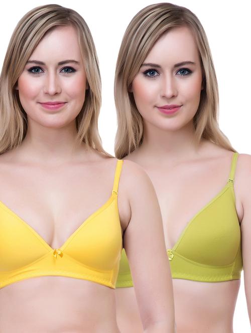 set of 2 multi colored cotton bra - 14894843 - Very Small Image - 1