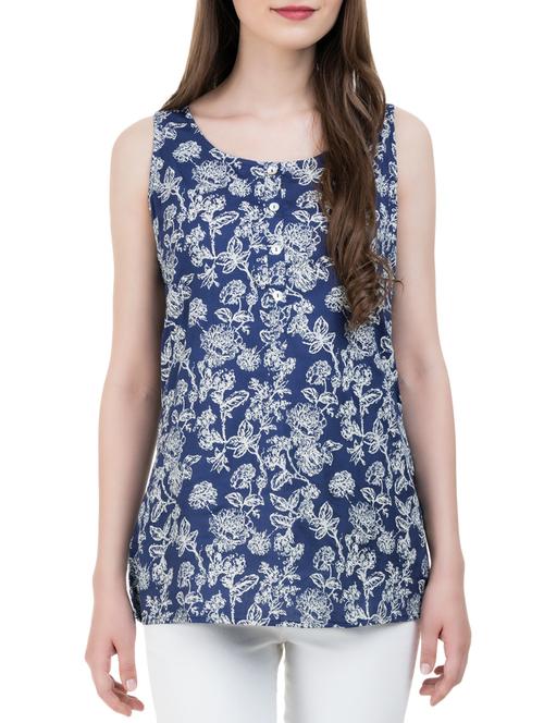 blue printed top - 14896434 - Very Small Image - 1