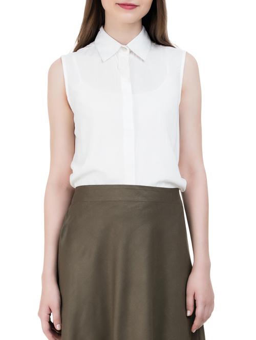 white solid shirt - 14896443 - Very Small Image - 1