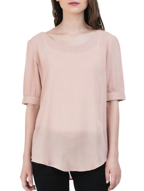 beige solid tunic - 14896446 - Very Small Image - 1