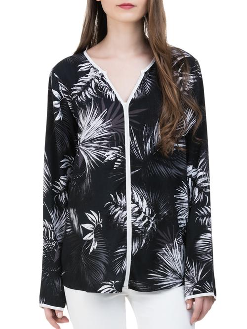 black tropical print tunic - 14896471 - Very Small Image - 1