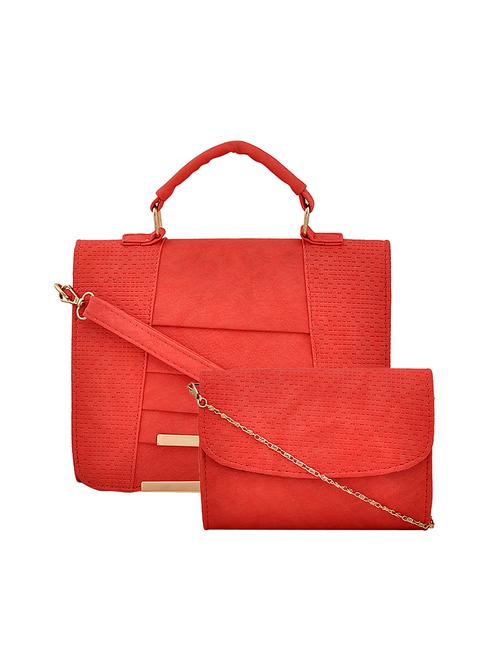 red leatherette handbag - 14898749 - Very Small Image - 1