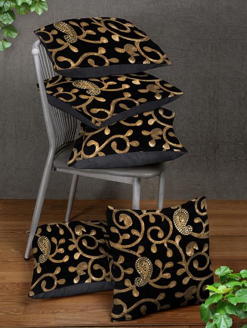 black set of 5 cushion covers - 14898867 - Very Small Image - 1