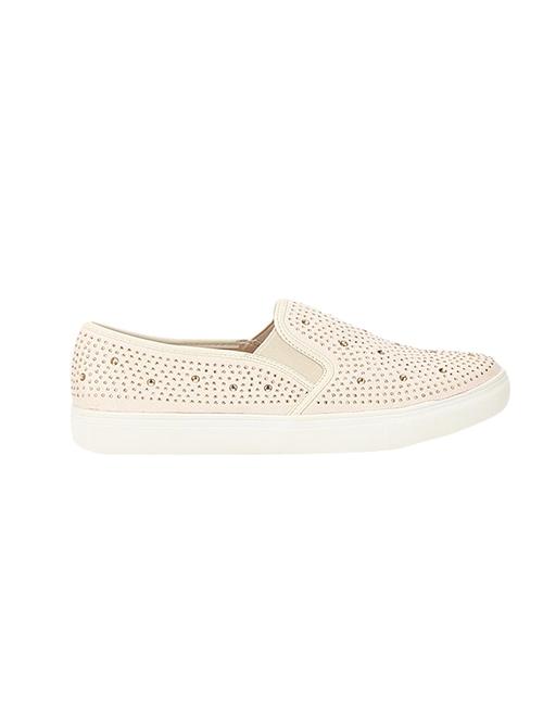 beige pu plimsolls sneakers - 14898923 - Very Small Image - 1