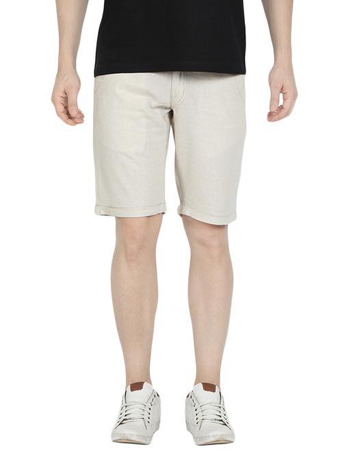 beige cotton shorts - 14901087 - Very Small Image - 1