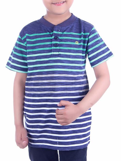 blue cotton t-shirt - 14903206 - Very Small Image - 1