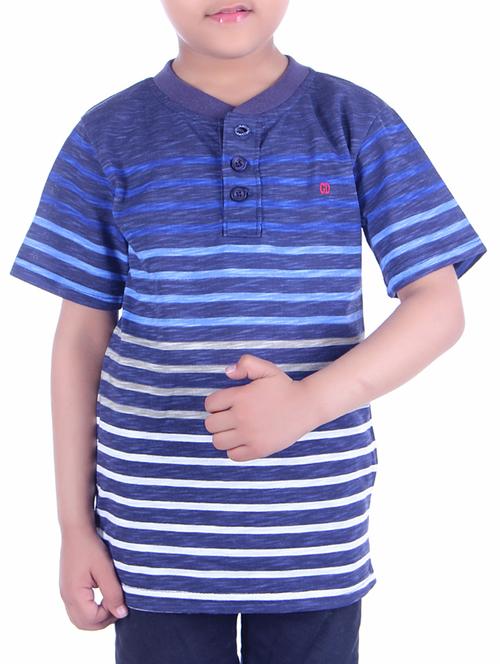 blue cotton t-shirt - 14903208 - Very Small Image - 1