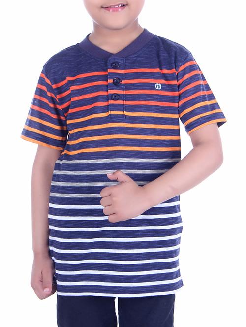 blue cotton t-shirt - 14903209 - Very Small Image - 1