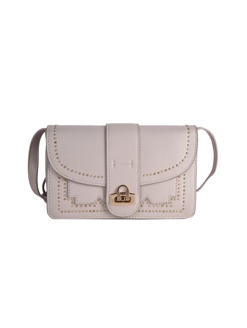 beige leatherette  regular sling bag - 14903553 - Very Small Image - 1