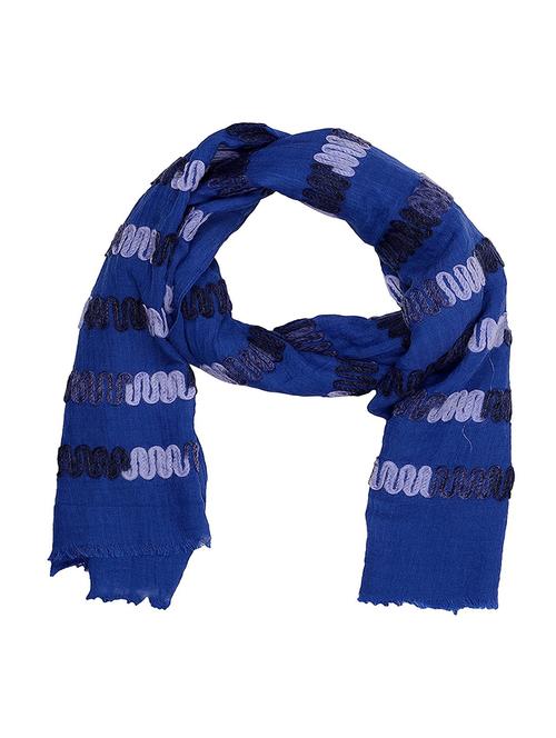 blue cotton stole - 14904565 - Very Small Image - 1