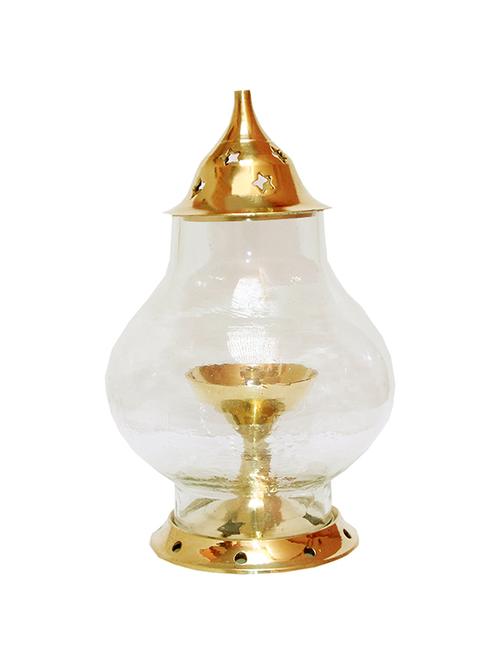 decorate india small brass table akhand diya 5.5 inch - 14905102 - Very Small Image - 1