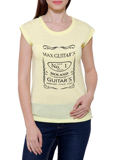yellow printed tee - 14907076 - Very Small Image - 1
