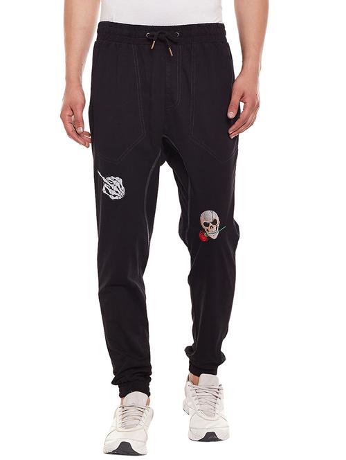 black cotton full length jogger - 14907534 - Very Small Image - 1