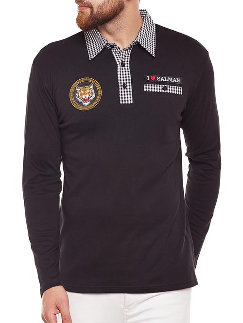 black cotton t-shirt - 14907549 - Very Small Image - 1