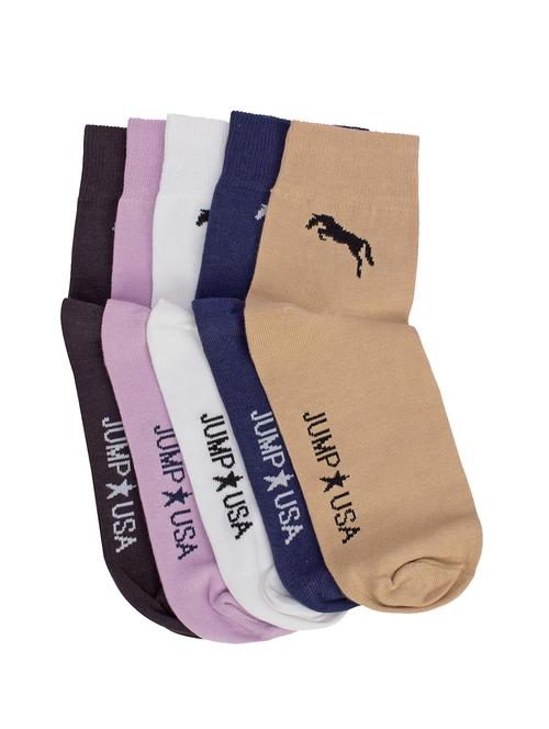 multi colored cotton ankle length socks - 14907809 - Very Small Image - 1