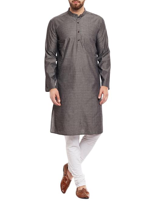 brown cotton long kurta - 14908416 - Very Small Image - 1