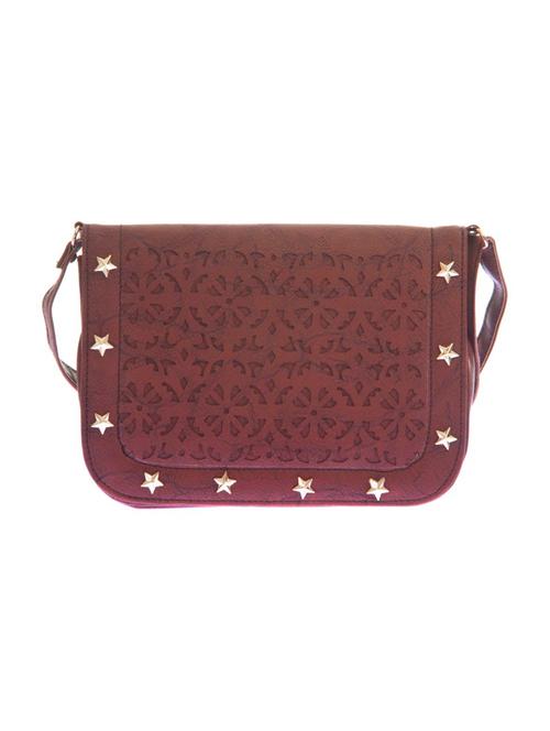 brown leatherette (pu) sling bag - 14909733 - Very Small Image - 1