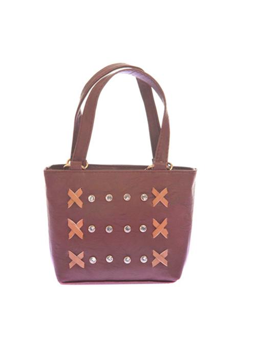 brown leatherette  regular handbag - 14909751 - Very Small Image - 1