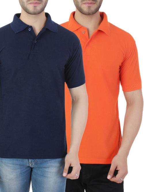 multi colored cotton blend combos t-shirt (set of 2) - 14909913 - Very Small Image - 1