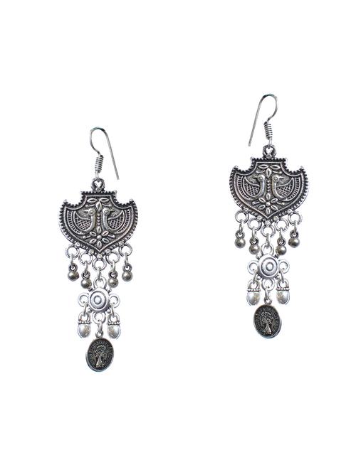 silver oxidized metal drop earrings - 14910299 - Very Small Image - 1
