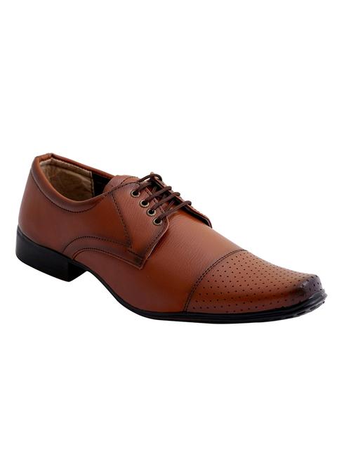 tan leather formal derby - 14911188 - Very Small Image - 1