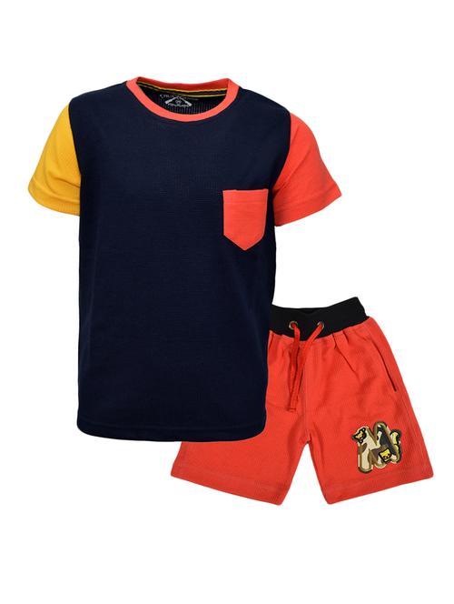 blue cotton shorts set - 14912034 - Very Small Image - 1