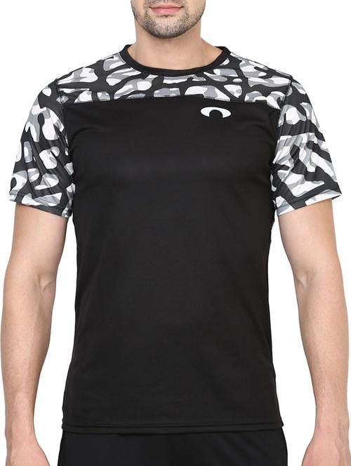 black polyester t-shirt - 14912106 - Very Small Image - 1