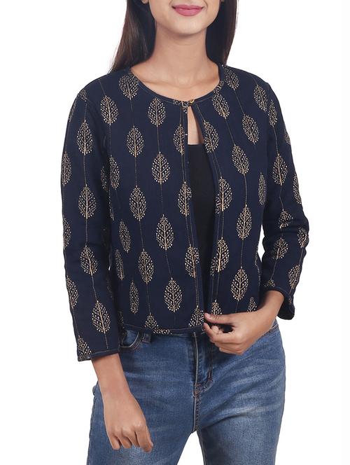 blue viscose jacket - 14914780 - Very Small Image - 1