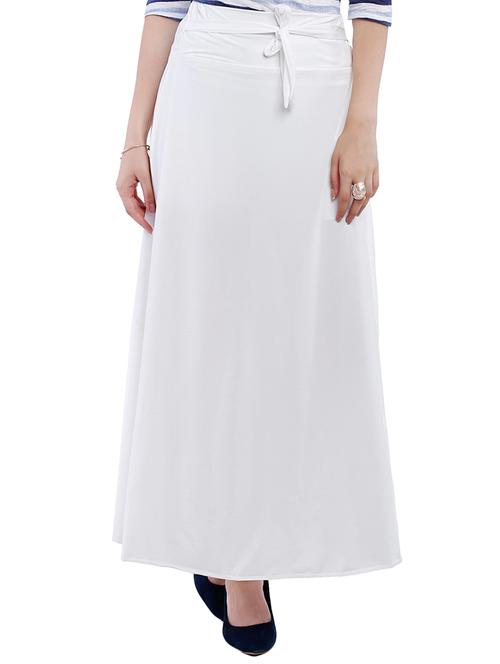 white solid a-line skirt - 14915566 - Very Small Image - 1