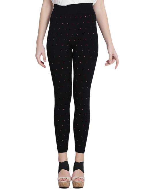 black printed cotton jegging - 14915615 - Very Small Image - 1