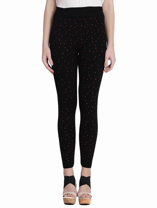 black printed cotton jegging - 14915618 - Very Small Image - 1