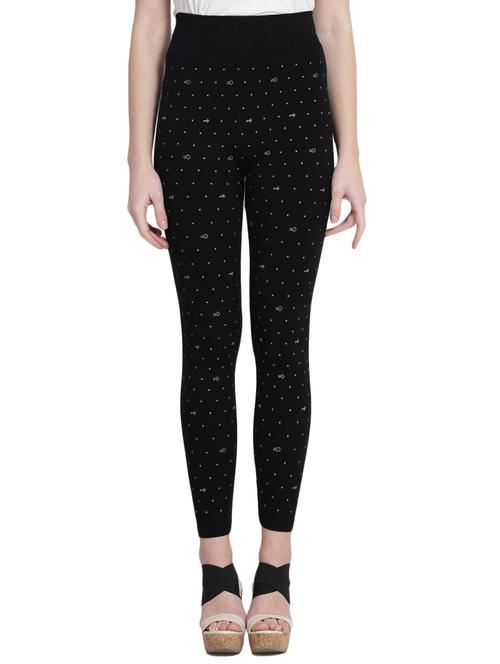 black printed cotton jegging - 14915625 - Very Small Image - 1