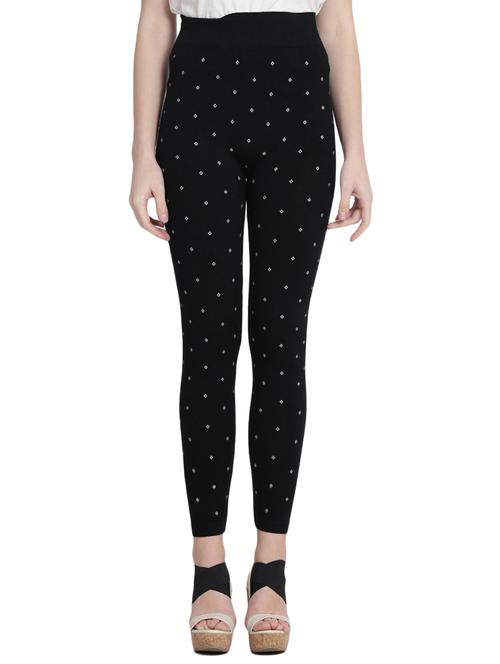 black printed cotton jegging - 14915640 - Very Small Image - 1