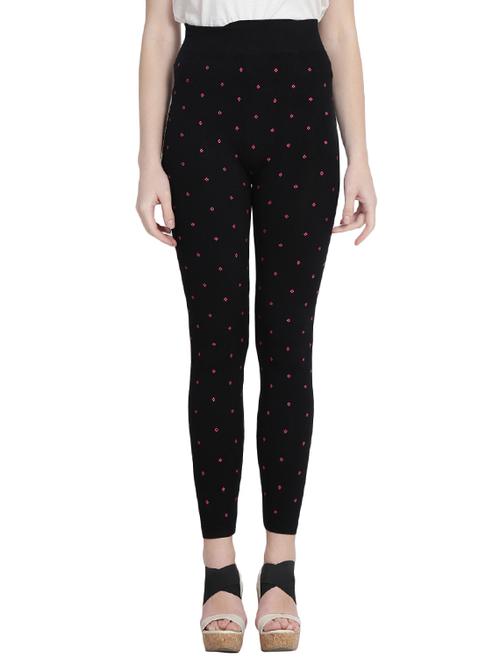 black printed cotton jegging - 14915641 - Very Small Image - 1