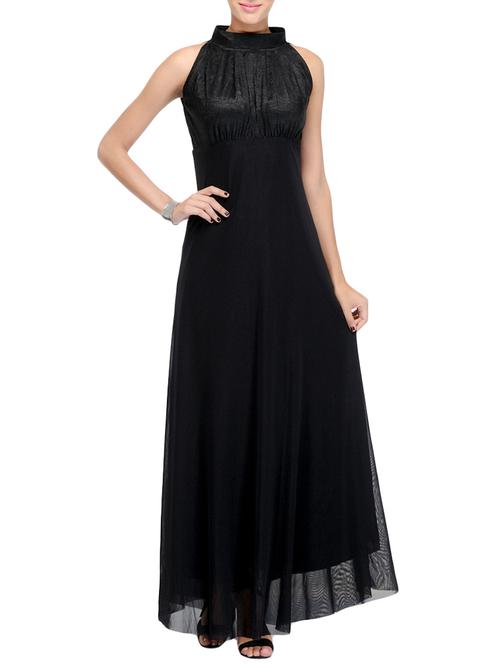 black solid maxi dress - 14917235 - Very Small Image - 1