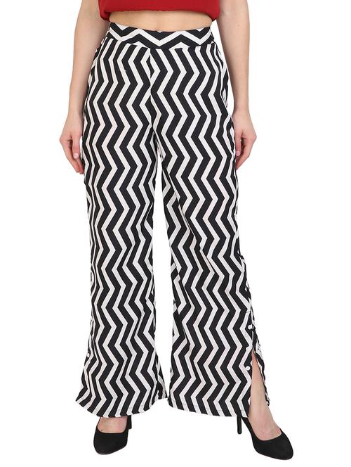 black printed crepe palazzo - 14918961 - Very Small Image - 1