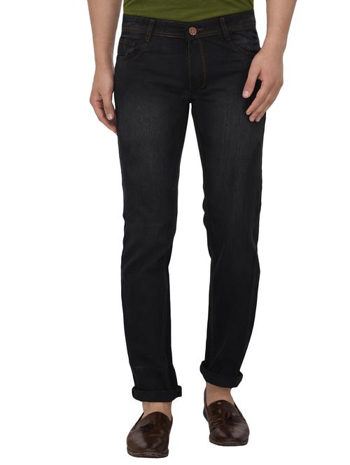 black cotton washed jeans - 14920203 - Very Small Image - 1