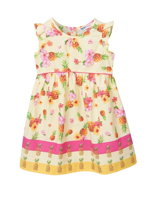 frill trim gathered frock - 14920787 - Very Small Image - 1