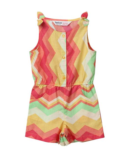 multi colored cotton playsuit - 14920830 - Very Small Image - 1
