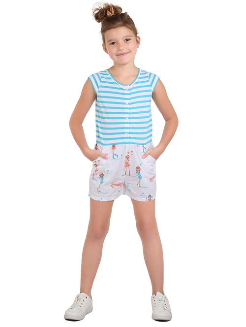 blue cotton playsuit - 14920835 - Very Small Image - 1