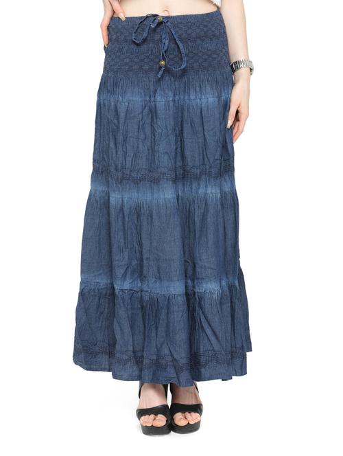 blue denim maxi skirt - 14921467 - Very Small Image - 1
