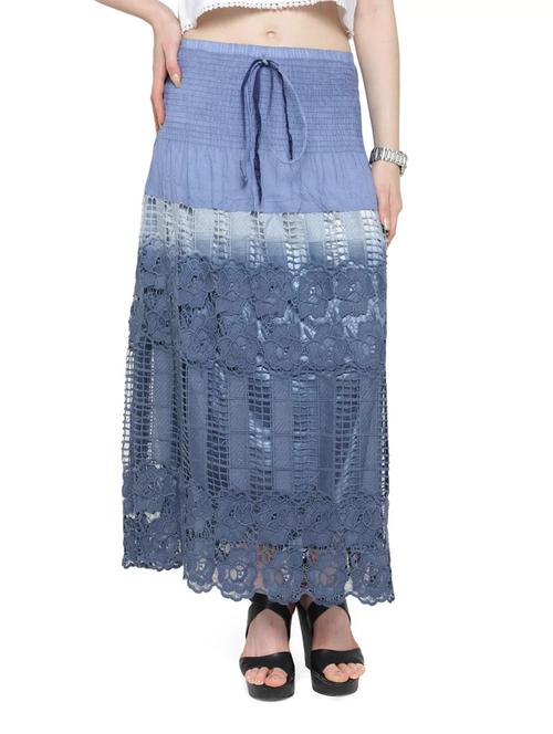 blue cotton ombre maxi skirt - 14921471 - Very Small Image - 1
