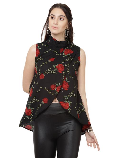 women's asymmetric turtle neck top - 14923867 - Very Small Image - 1
