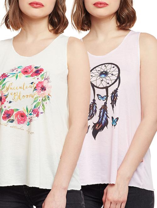 set of 2 multi colored tank tee - 14924410 - Very Small Image - 1